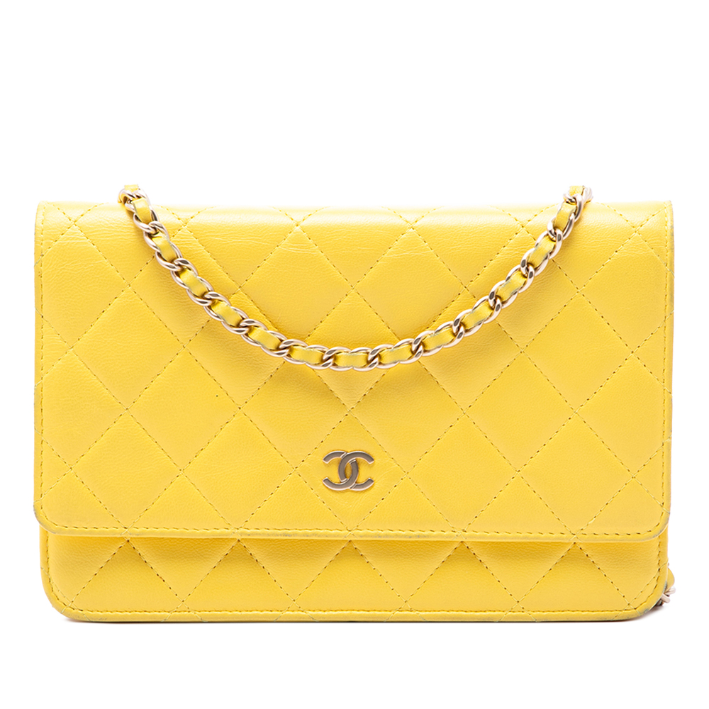 Pre-Loved Chanel CC Quilted Lambskin Wallet on Chain